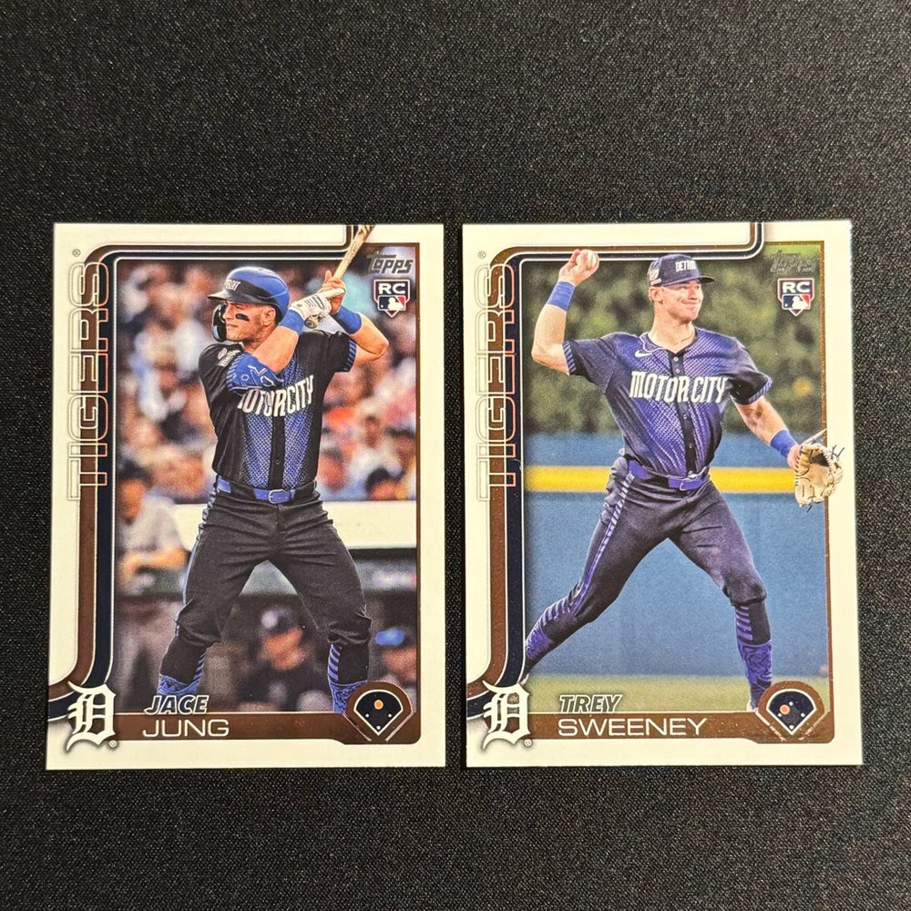 2025 Topps - Detroit Tigers RC - Jase Jung & Trey Sweeney